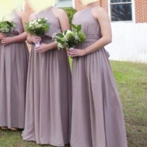 Taupe bridesmaid dress!